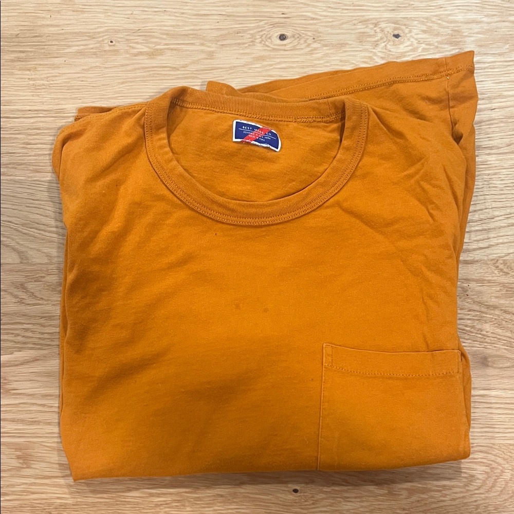 Bold Orange Crew Neck Tee